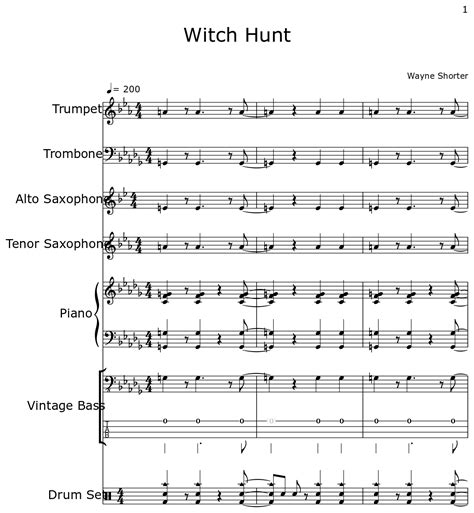 Witch hunt sheet music